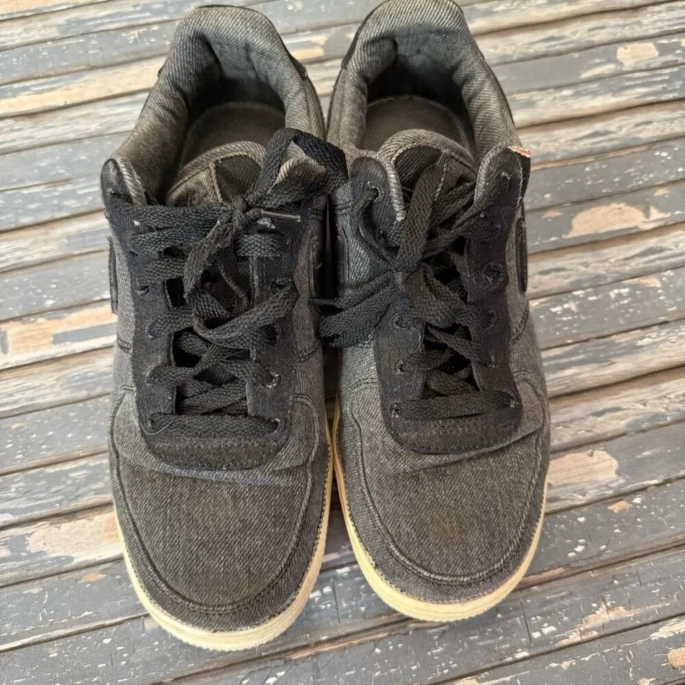 Nike 3x1 x Air Force 1 Premium Low Black Denim Sneakers 905345-006 Boys 6